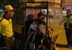 5 kişilik ailenin bulunduğu triportör sürücüsüne 3 bin 518 TL ceza