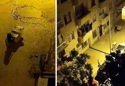 Çaldığı televizyonu naylonla gizleyip, el arabasıyla taşıdı