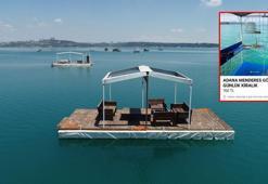 Gölde duba üzerine inşa edilen kaçak yapılar, günlüğü 700 liraya kiralanıyor