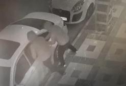 Bağcılar'da iki lüks otomobilden hayalet gösterge hırsızlığı kamerada