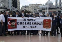 Taksim’de 20 Temmuz Barış ve Özgürlük Bayramı’nın 48’inci yılı kutlandı