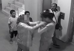 Kadınların saç saça çocuk kavgası kamerada