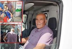 Takla atan otomobilde sıkışanları yoldan geçen ambulans şoförü ve sağlık görevlisi kurtardı