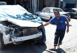 Kazalı araçların 60 bin TL'lik motor aksamının çalındığı 47 gün sonra fark edildi