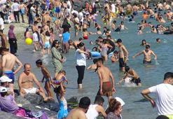 Avcılar Sahili sıcaktan bunalanlarla dolup taştı