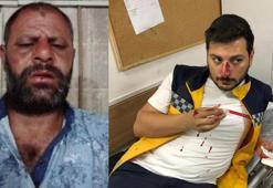 Ambulans şoförünün burnunu kıran motosikletli tutuklandı