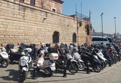 Tarihi meydan motosiklet parkına döndü