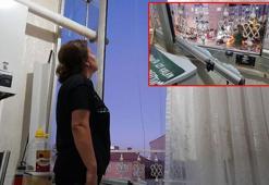 Merminin isabet ettiği camın üzerine düşmesiyle yaralandı