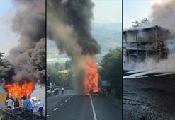 Bursa'da otobüs yangını; 40 yolcu tahliye edildi