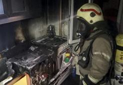 Avcılar'da bulaşık makinesi yangın çıkardı