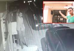 Kâğıthane'de ilginç tabela hırsızlığı kamerada