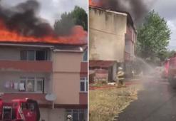 Arnavutköy'de çatı yangını