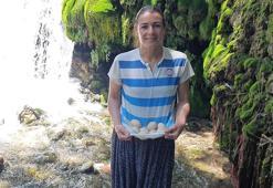 Dere kenarından ördek ve kaz yumurtası topluyor