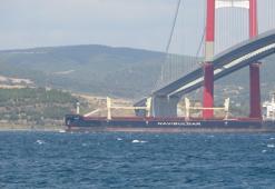 İngiltere'ye giden tahıl gemisi Rojen, Çanakkale Boğazı'nda