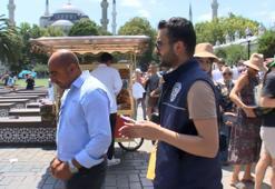 Fatih’te dilenci ve hanutçu denetimi