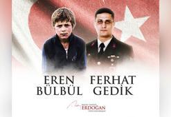 Cumhurbaşkanı Erdoğan'dan Eren Bülbül ve Ferhat Gedik için anma mesajı
