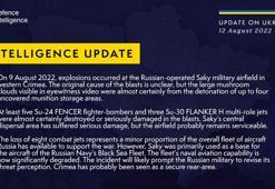 İngiltere istihbarat raporu: Kırım’daki patlamalarda Rusya en az 8 uçak kaybetti