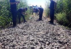 Kırklareli'de tren rayı hırsızlığına 5 gözaltı