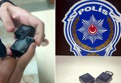 Suç kaydı olan şüpheliden garaj anahtarı şeklinde suikast silahı çıktı