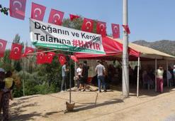 JES'e karşı olan mahalleli çadır kurdu; jandarma önlem aldı