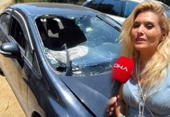 Tatilinin ilk saatinde park için anahtarı verdiği otel çalışanı, otomobilini ağaca çarptı