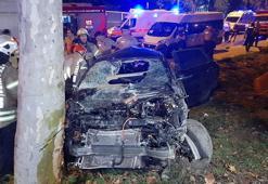 Esenler'de TEM Bağlantı Yolu'nda kaza