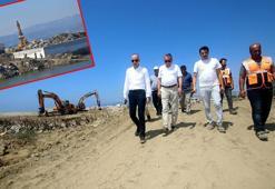 Efes Antik Kanal için 1394 fore kazıktan 870'i çakıldı