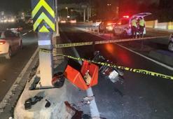 Küçükçekmece'de moto kurye refüje çarparak hayatını kaybetti