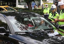 Ankara'da çakarlı aracın sürücüsüne para cezası