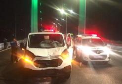 FSM Köprüsü'nde polislerin dur ihtarına uymayan sürücü iki polise çarptı