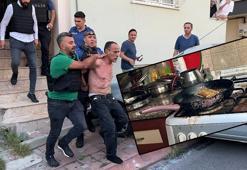 Telefonunu tavada yakıp, kendisini odaya kilitledi