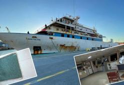 'Anatolian' gemisinin içinden saldırının izleri
