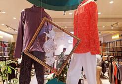 Mağaza vitrinleri genç sanatçıların eserleriyle buluştu