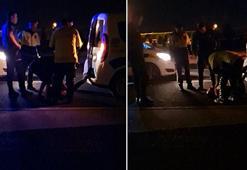 Alkollü sürücü, polis aracına binmemek için bayılma numarası yaptı