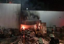 Kocaeli'de madeni yağ fabrikasında yangın