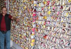 Çay ocağı işletmecisi 15 yılda 5 bin çay paketi biriktirdi