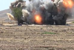 Cebrayıl'da mayınların etkisiz hale getirildiği anlar kameraya yansıdı