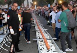 Adanalı meşhur kebap ustasından 35 metrelik kebap