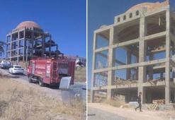 Cami inşaatında kubbe iskelesi çöktü: 1’i ağır, 4 işçi yaralı