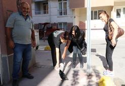 Kediden kurtardığı yavru karga, mahallenin maskotu oldu