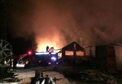 Erzurum'da kereste fabrikası yangını, 5,5 saatte söndürüldü