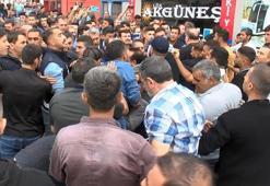 Avrupa Garajı'nda iş yerleri mühürlenen esnafla zabıta arasında arbede