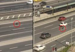 Beylikdüzü'nde trafikte tekerlek paniği