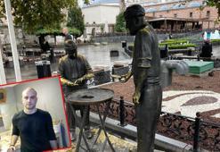 Eminönü'nde bronz simitleri çalınan heykelin sanatçılarından Burnazoğlu: Tekrar yapması 1 ayı alır