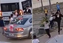 Sultanbeyli’de gelin arabasının önünü kesen çocuklara tekmeli saldırı