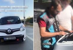 Ümraniye'de çakarlı araç sürücüsüne 4 bin 73 lira ceza