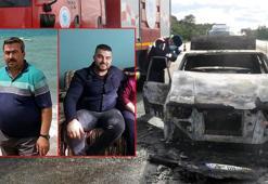 Oksijen tüpünün patladığı otomobil alev aldı; baba öldü, oğlu ağır yaralandı