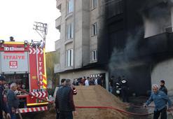 Yüksekova'da, binanın kazan dairesinde kaynak yapılırken yangın çıktı