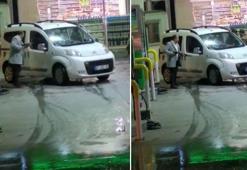 Akaryakıt istasyonunda pompalı dehşeti
