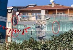 6 katlı binada 'tehlikeli' çalışma